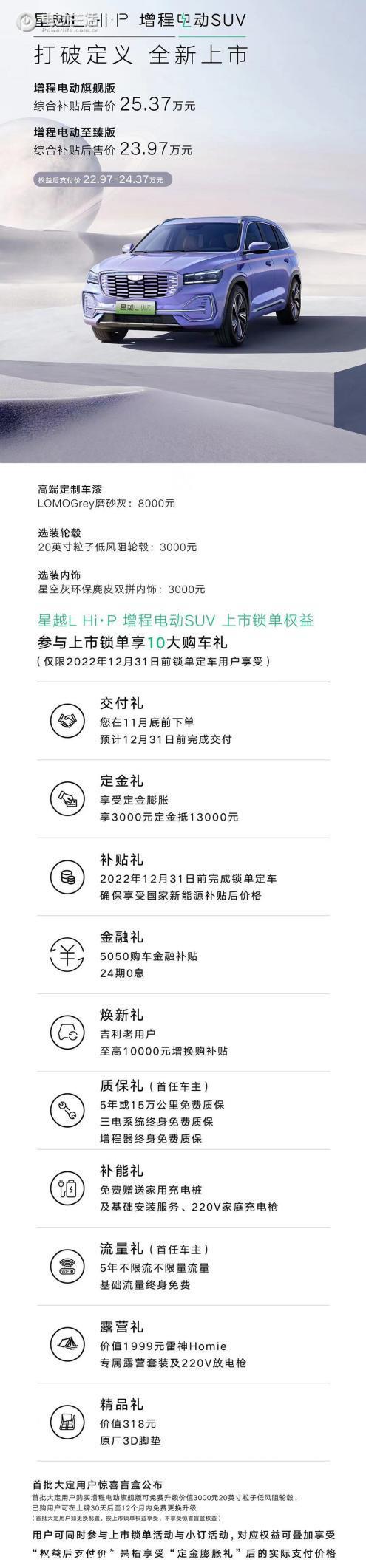 “一车顶三车”？星越L Hi·P正式上市 售23.97万元起