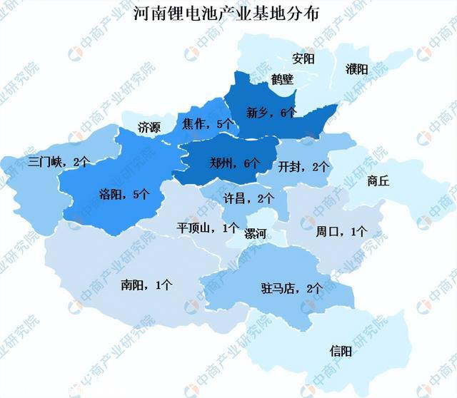 2023年河南锂电池产业散布情况：郑州新乡锂电基地最多（图）