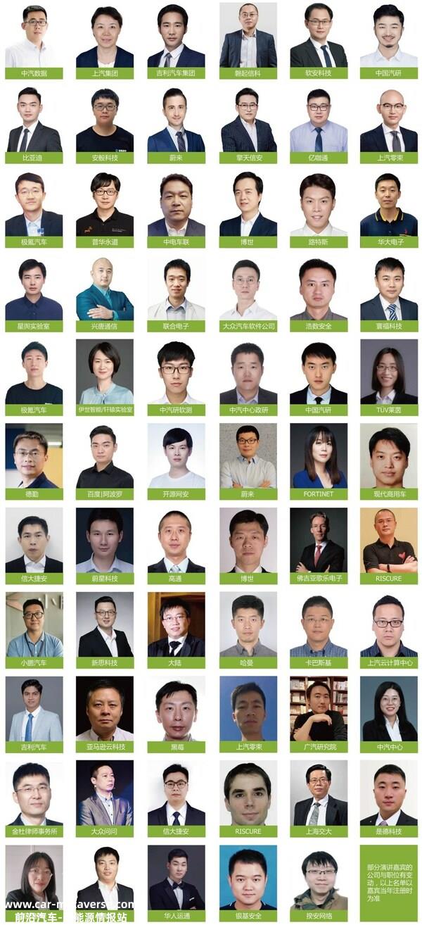 致谢往届演讲嘉宾