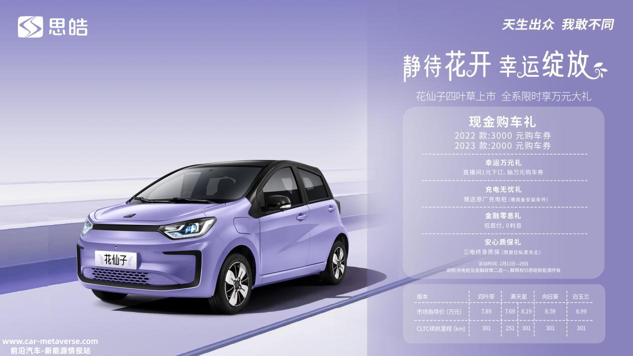 A00级也降价！思皓花仙子全系最高优惠3000元，限时优惠仅剩一周