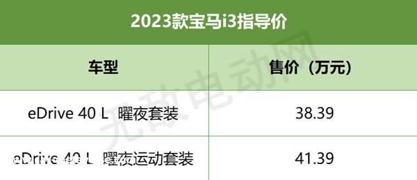 023款宝马i3售价38.39万，2023款宝马i3正式上市"
