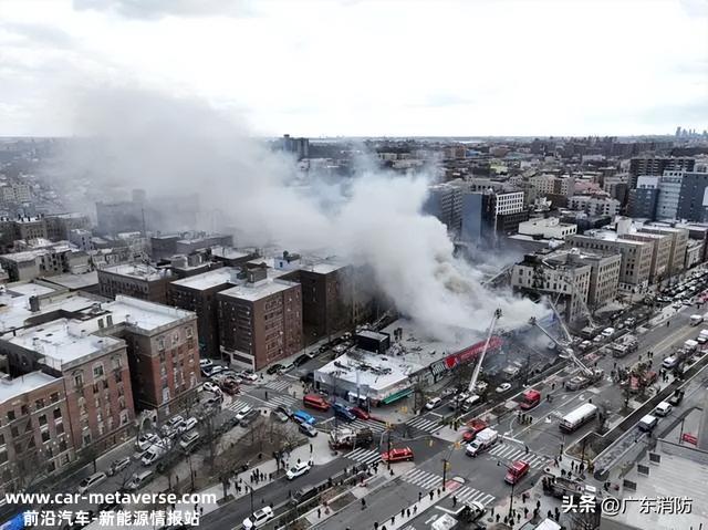 疑锂电池爆炸引起发超市大火，包括5名消防员在内7人受伤