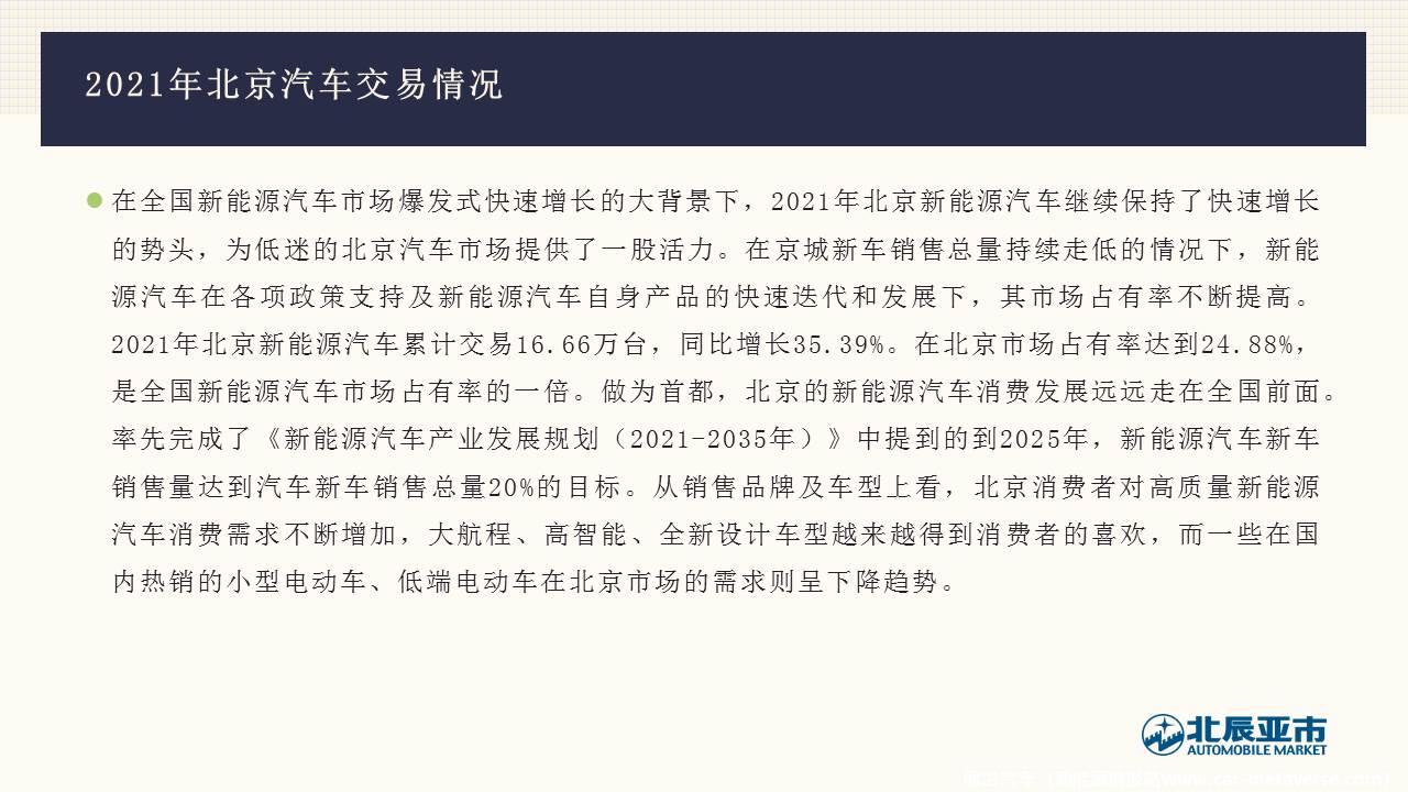 【地方市场】2021年12月份北京汽车市场分析