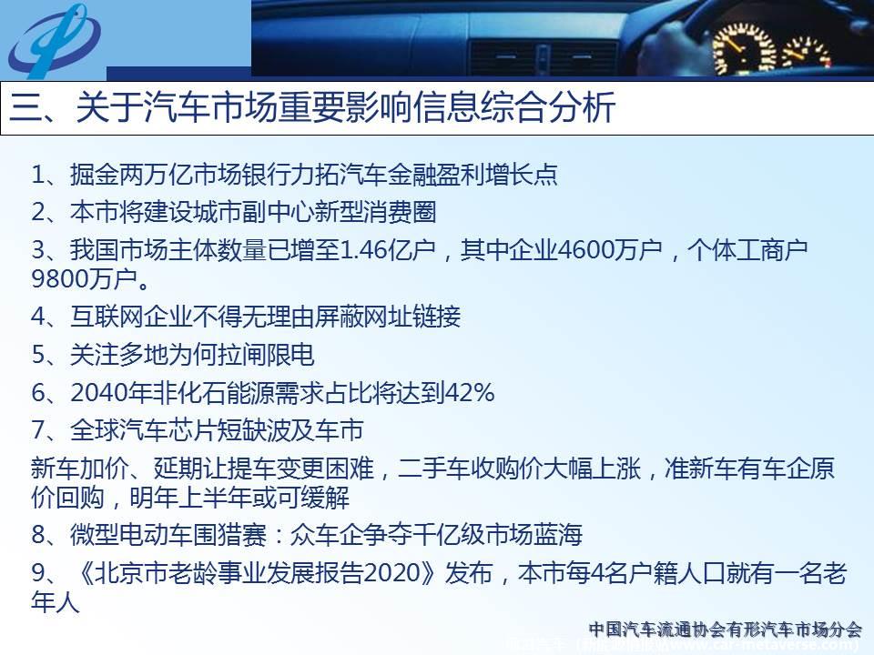 【地方市场】2021年9月份京城汽车市场综合分析