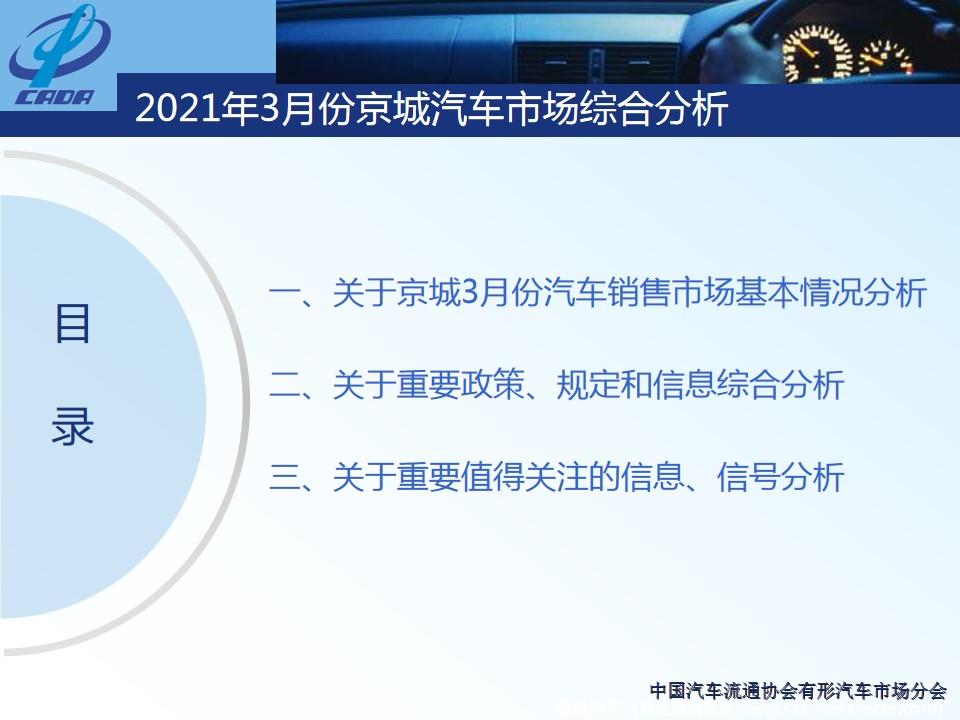 【地方市场】2021年3月份京城汽车市场综合分析