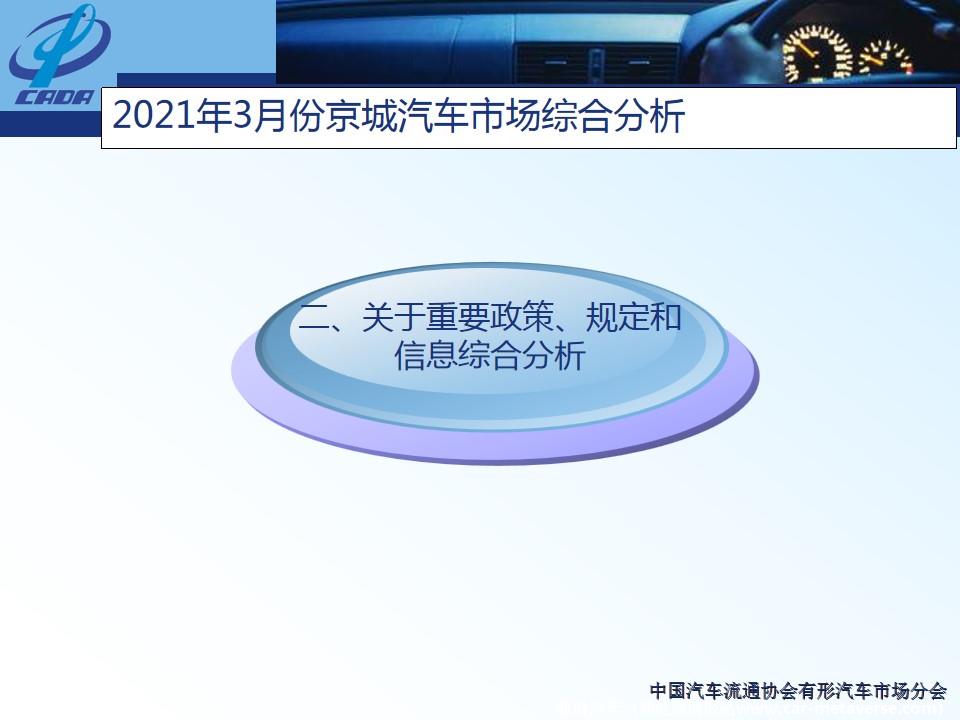 【地方市场】2021年3月份京城汽车市场综合分析