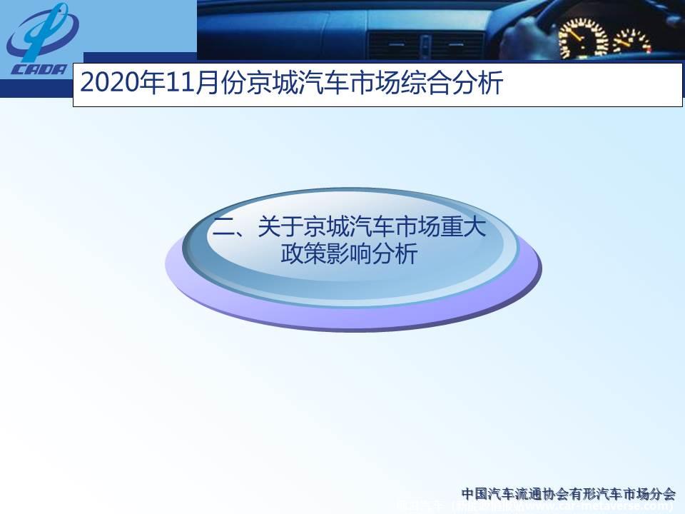 【地方市场】2020年11月份京城汽车市场综合分析