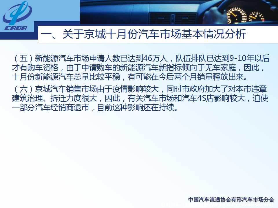 【地方市场】2020年10月份京城汽车市场综合分析