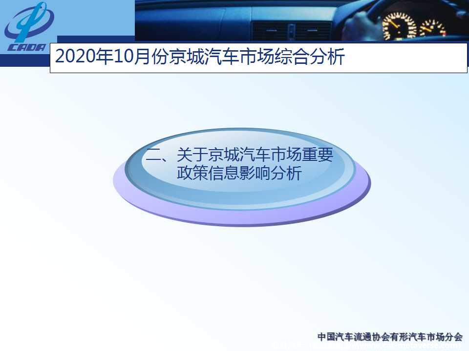 【地方市场】2020年10月份京城汽车市场综合分析