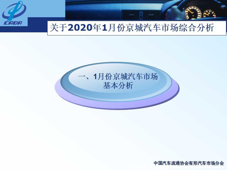 【地方市场】2020年1月份京城汽车市场综合分析