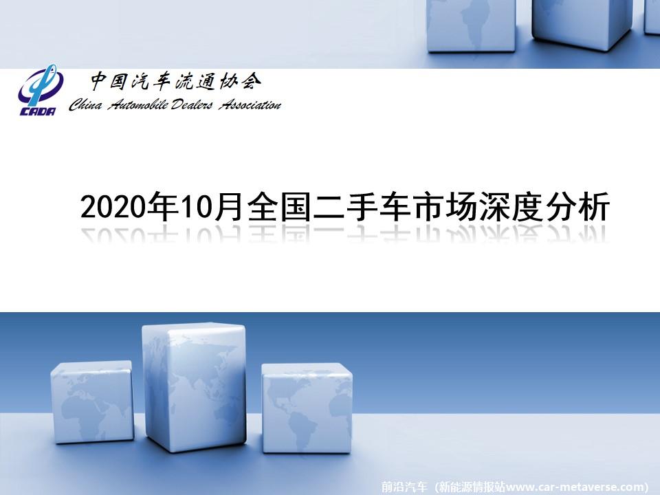 【二手车】2020年10月全国二手车市场深度分析