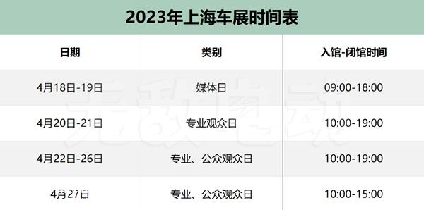 023年车展时间表，车展2023年时间表地点一览"