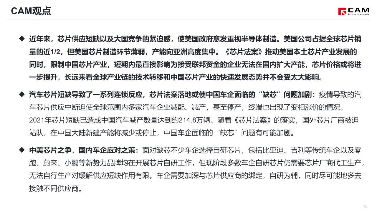 【热点评述】美国芯片法案落地 半导体产业格局生变