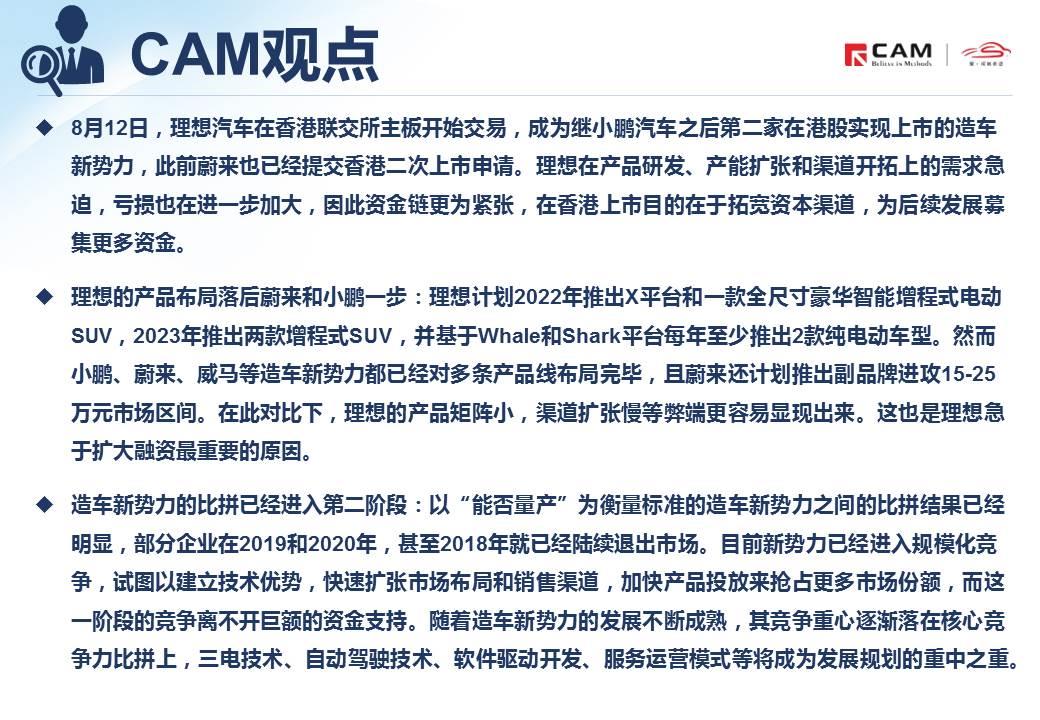 【热点评述】简析理想汽车港股正式上市