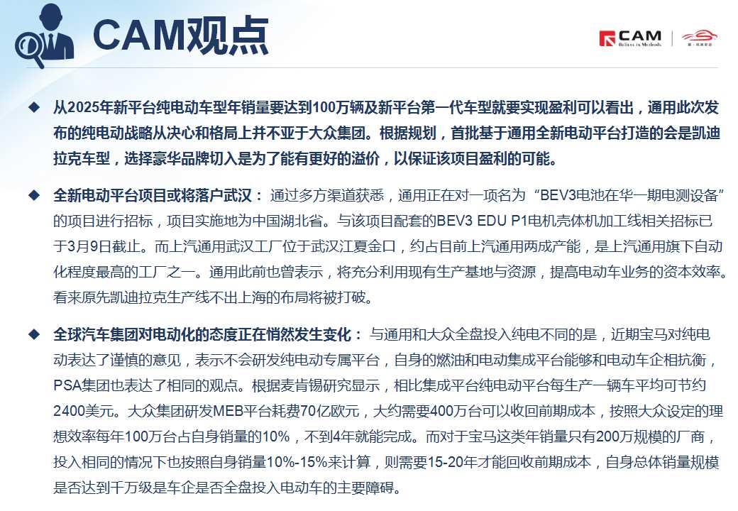 【热点评述】通用发布全新电动化战略