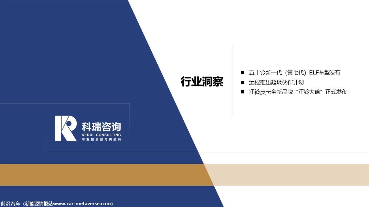 【商用车月报】2023年3月轻型商用车市场预测研究报告