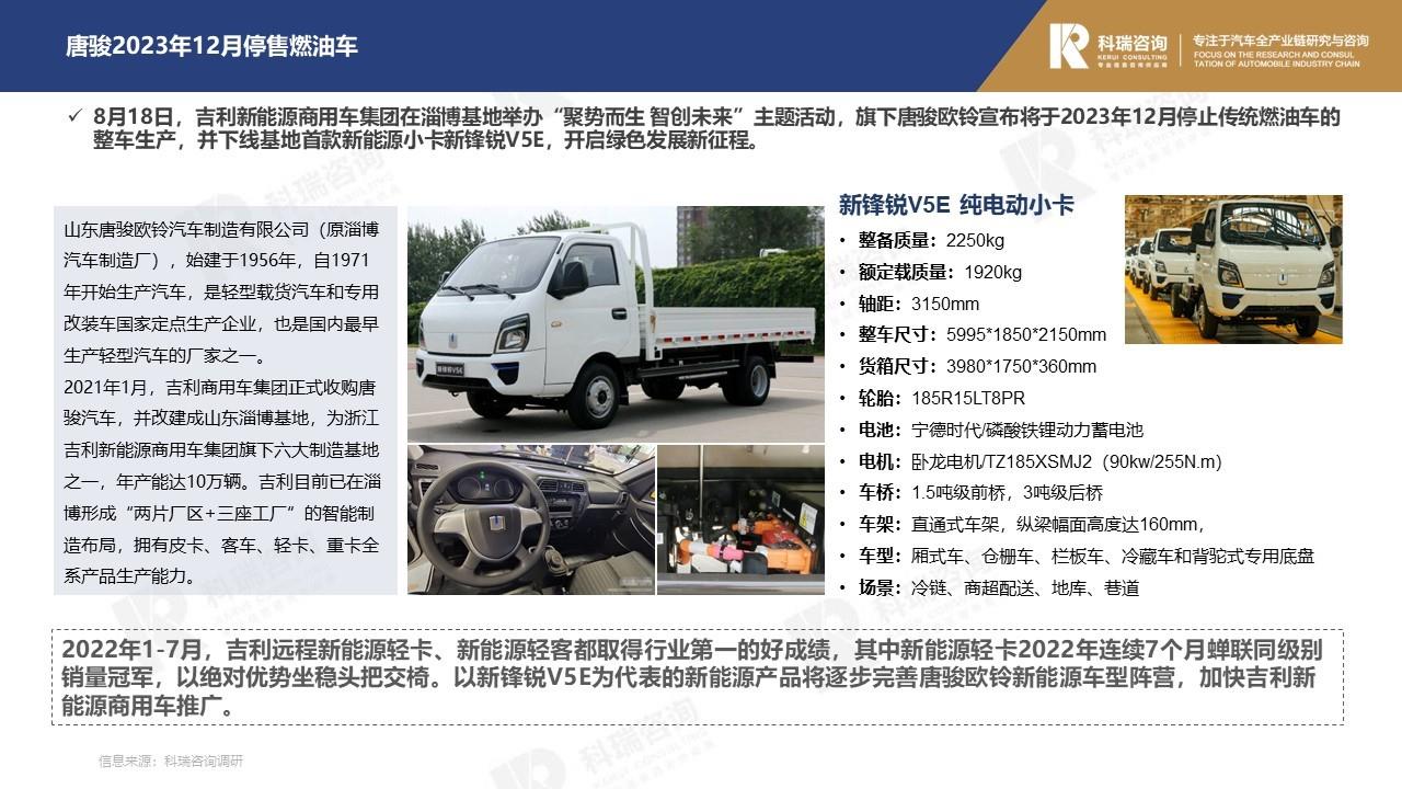 【商用车月报】2022年8月轻型商用车市场预测研究报告