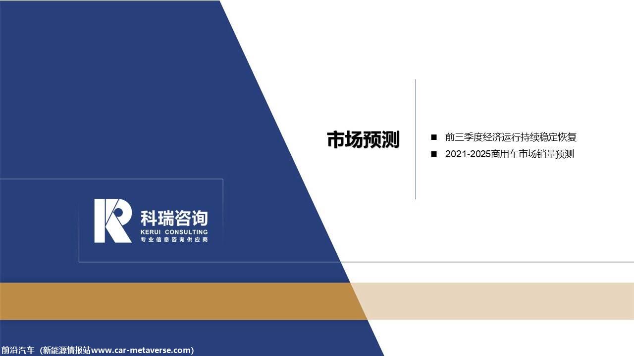 【商用车月报】2021年10月商用车市场预测研究报告