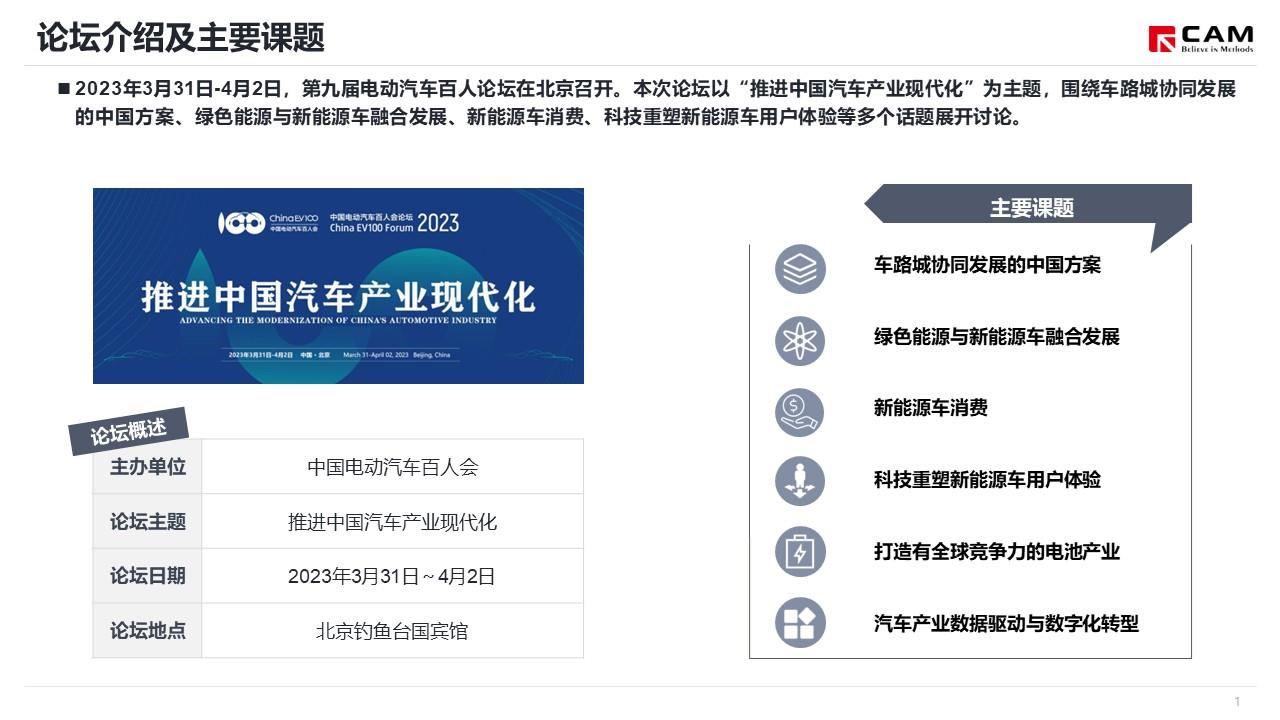 【热点评述】关注2023年电动汽车百人论坛