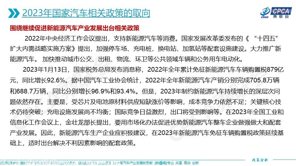 【政策综述】2023年国家汽车相关政策取向分析