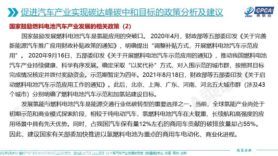 【政策综述】关于促进汽车产业实现碳达峰碳中和目标相关政策的分析及建议