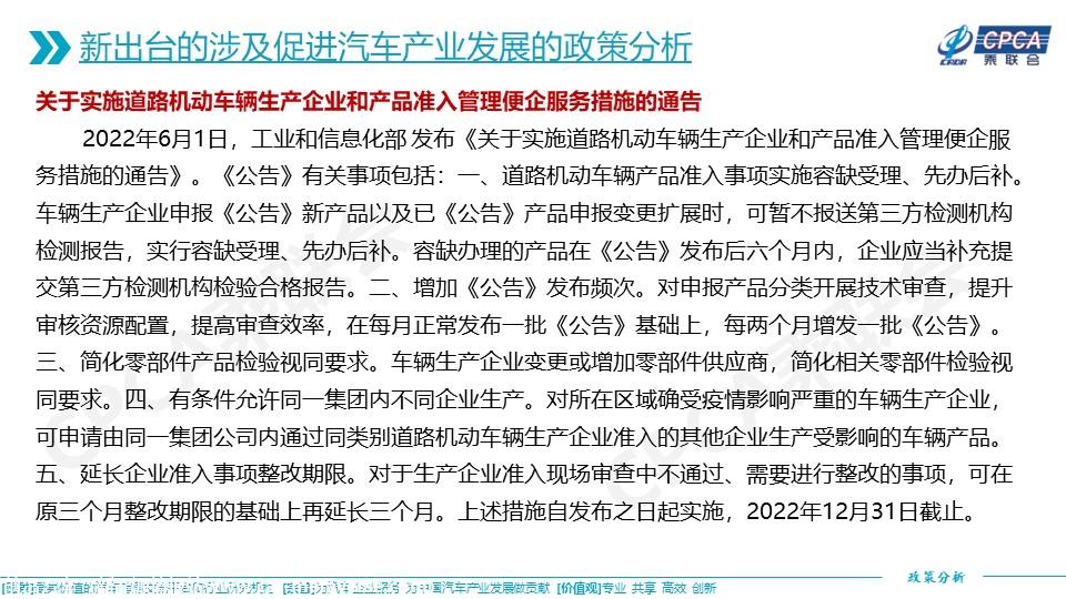 【政策综述】关于2022年5月以来出台的涉及促进汽车产业发展的政策分析