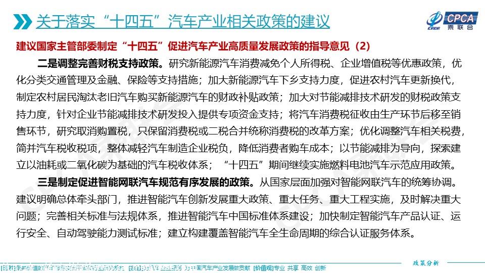 【政策综述】十四五专项发展规划涉及的汽车相关政策分析及建议