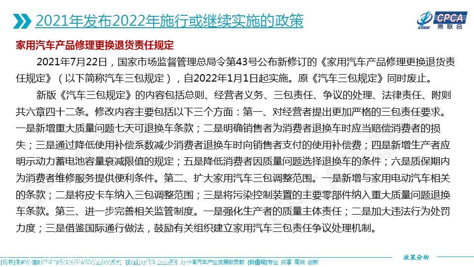 【政策综述】2022年国家汽车相关政策取向分析