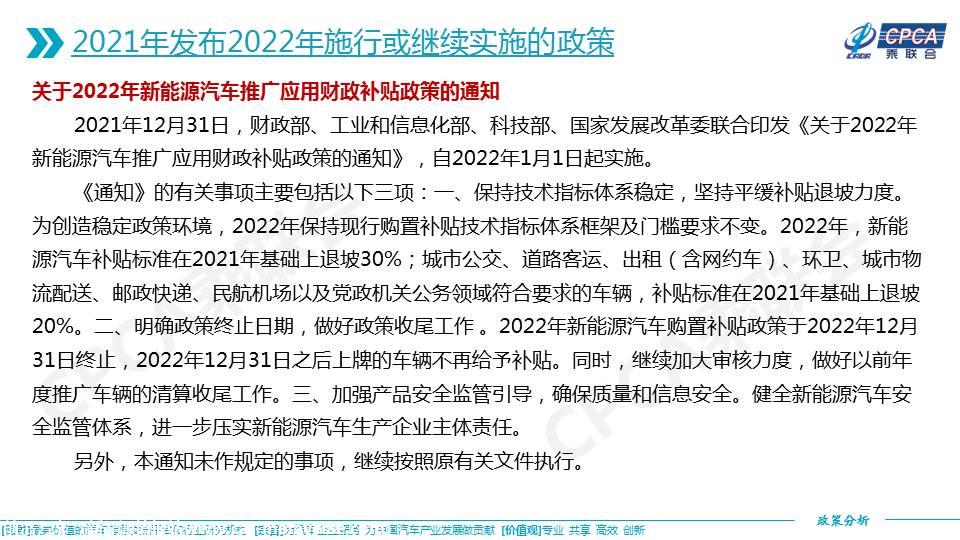 【政策综述】2022年国家汽车相关政策取向分析