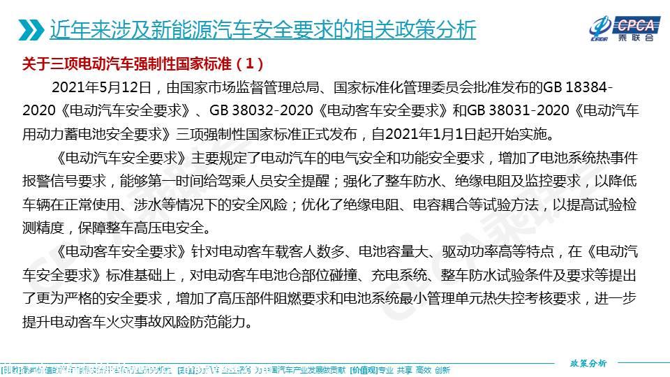 【政策综述】关于进一步加强新能源汽车安全体系建设的指导意见及相关政策分析