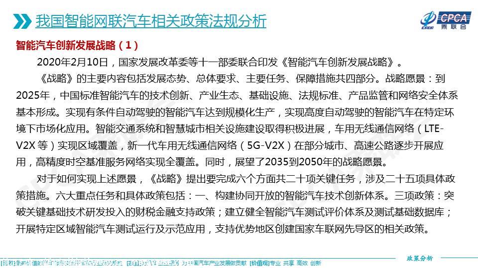 【政策综述】关于智能网联汽车相关政策法规分析
