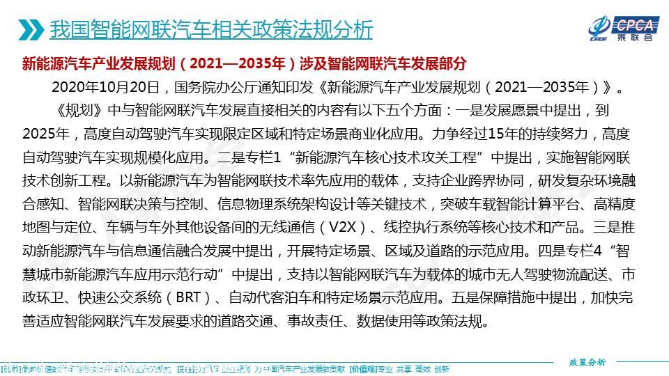 【政策综述】关于智能网联汽车相关政策法规分析