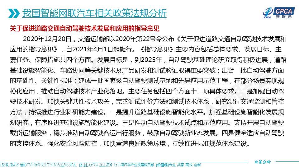 【政策综述】关于智能网联汽车相关政策法规分析