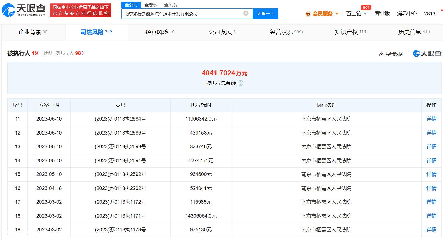 又一新势力被强制执行4000余万元