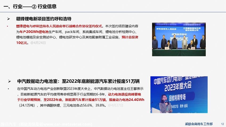 【EV商用车】乘联会新能源商用车信息周报第87期