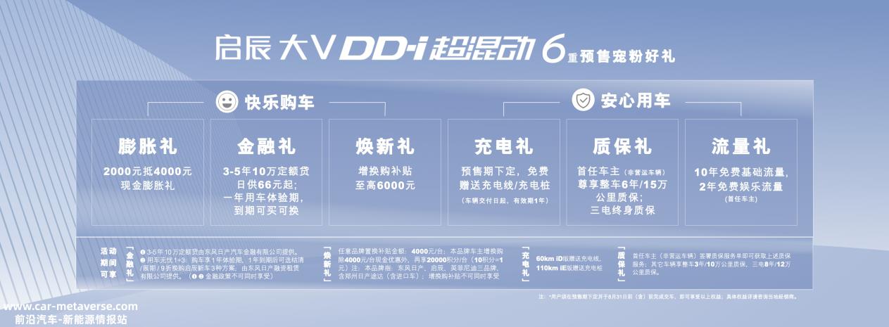 13-14.2万元！东风日产启辰大V DD-i超混动预售启动