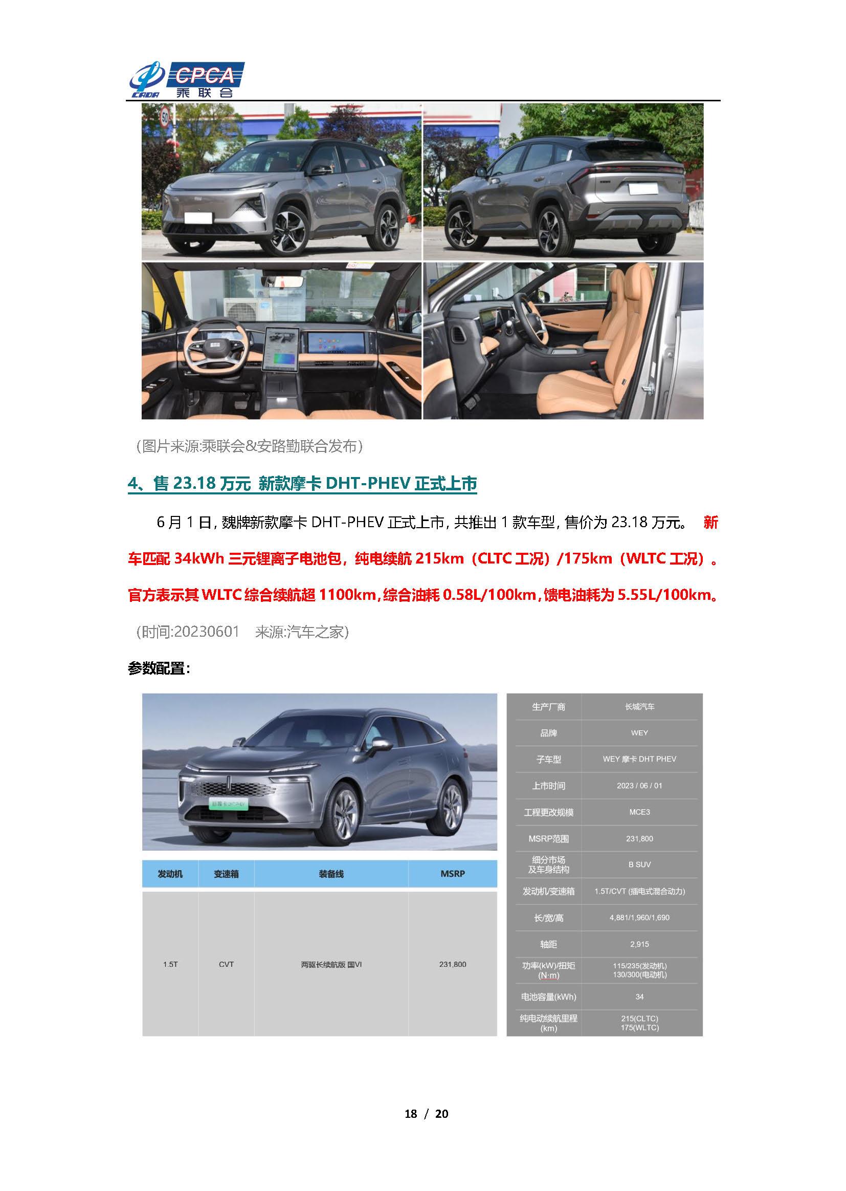 【新能源周报】乘联会新能源汽车行业信息周报(2023年5月29日-6月4日)