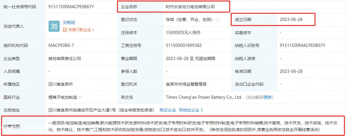 贵公司和宁德时代的合资电池公司怎么样?