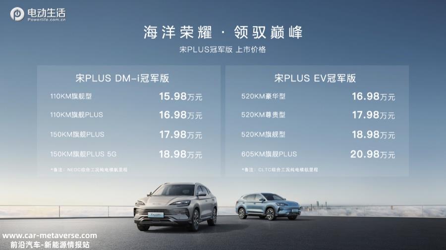 比亚迪宋PLUS冠军版北京地区上市 全新价值标杆