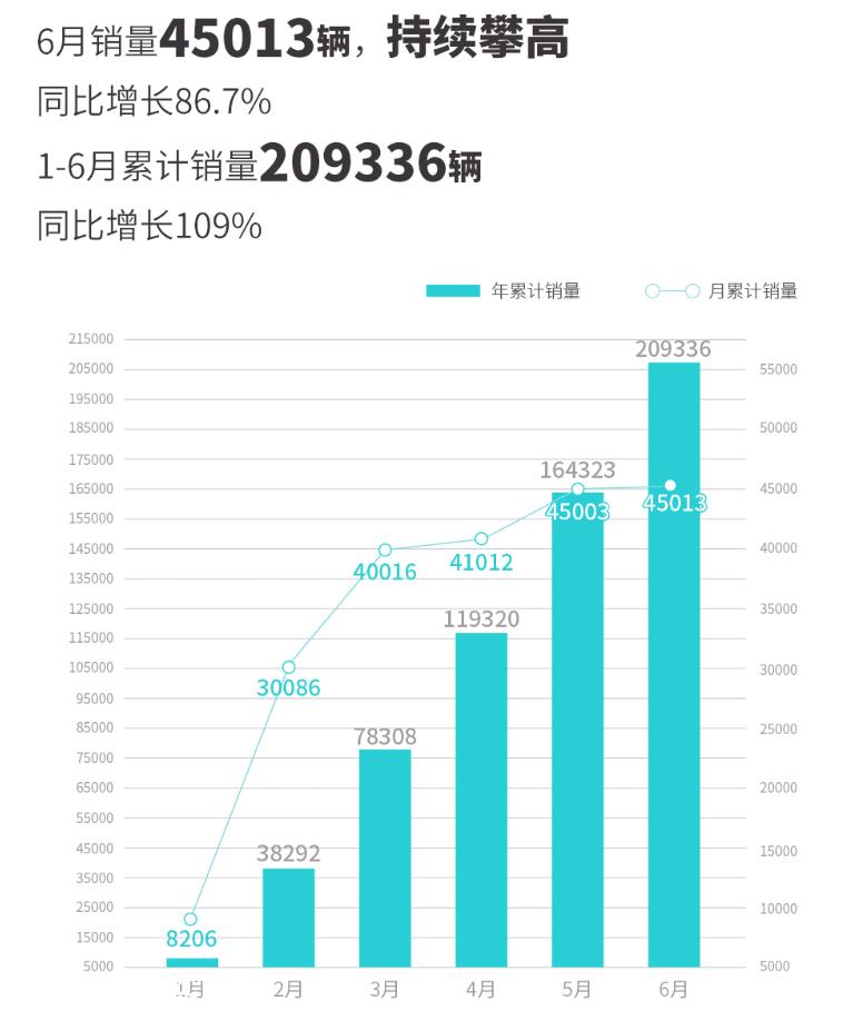 长城汽车新能源月销量增长2