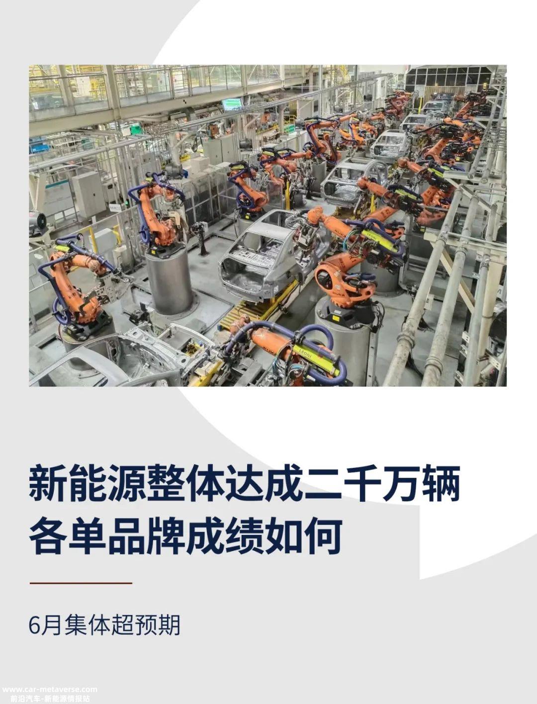 中国新能源汽车产量达2000万辆,比第二千万辆更快
