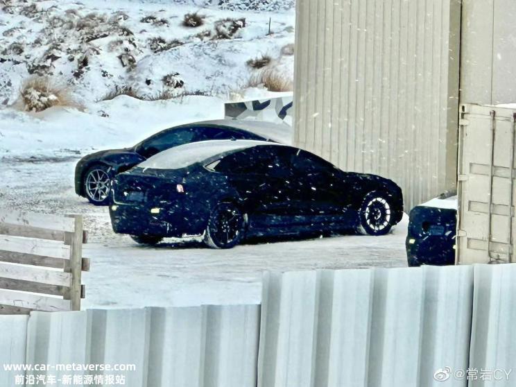 或7月发布 新款特斯拉Model 3冬测谍照