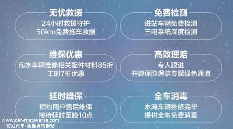 台风和强降雨造成的零件的维修和更换不影响车