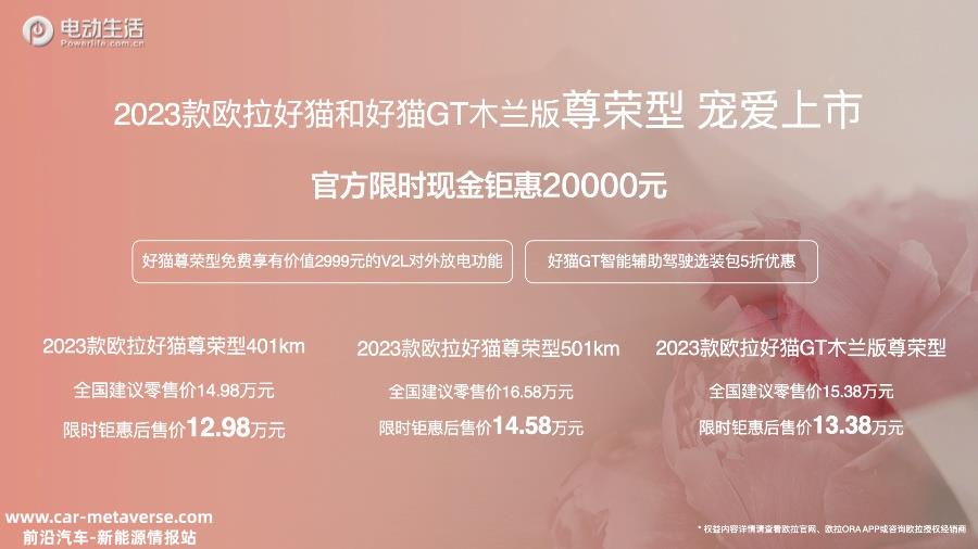 欧拉第40万台整车下线！2023款好猫&好猫GT木兰版尊荣型上市