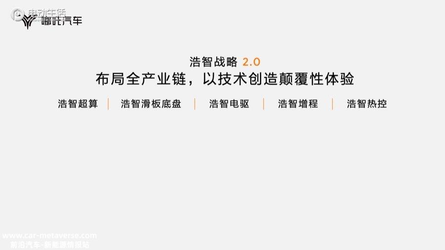 哪吒汽车发布“浩智技术品牌2.0” 五大现货技术全面领先