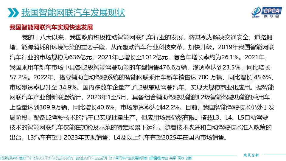 【政策综述】关于我国智能网联汽车发展现状及其相关政策的分析