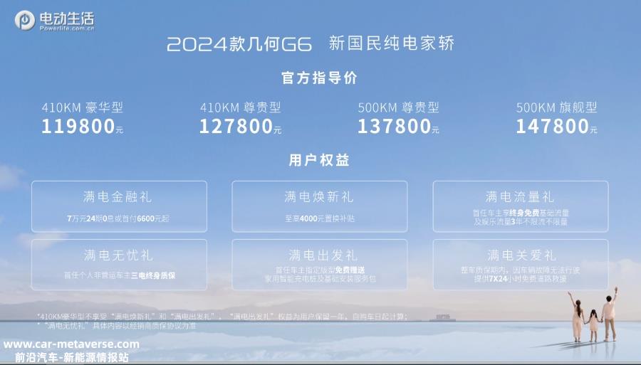 性价比拉满的纯电家轿！几何G6售11.98万元起