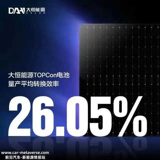 TOPCon电池及组件龙头新能源及行业新贵大恒能源传来TOP