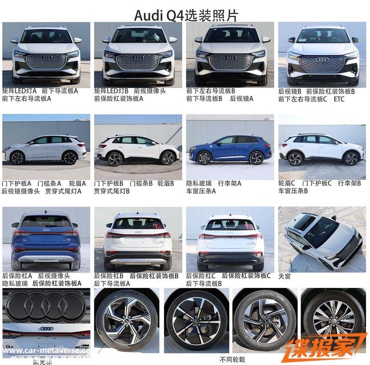 黑化运动风 新款奥迪Q4 e-tron申报图