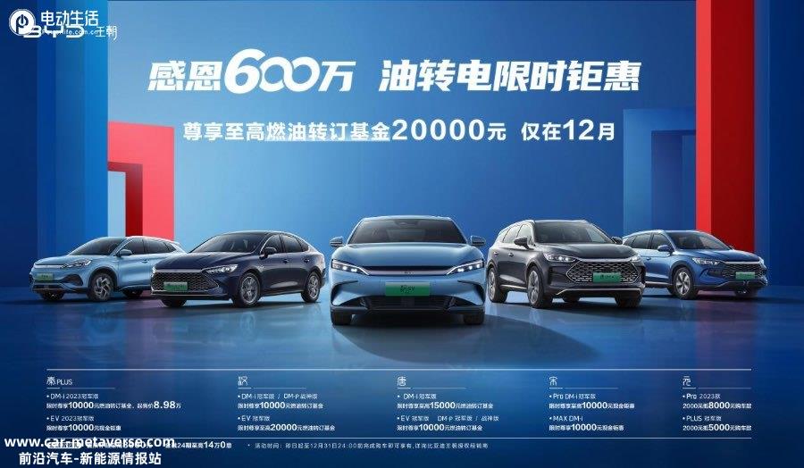 万元限时钜惠：秦汉领衔，比亚迪王朝限时尊享油改电转订基金"